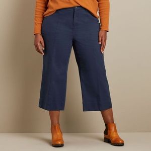 DULUTH TRADING CO Workday Warrior Chino Wide Leg Crop Pants